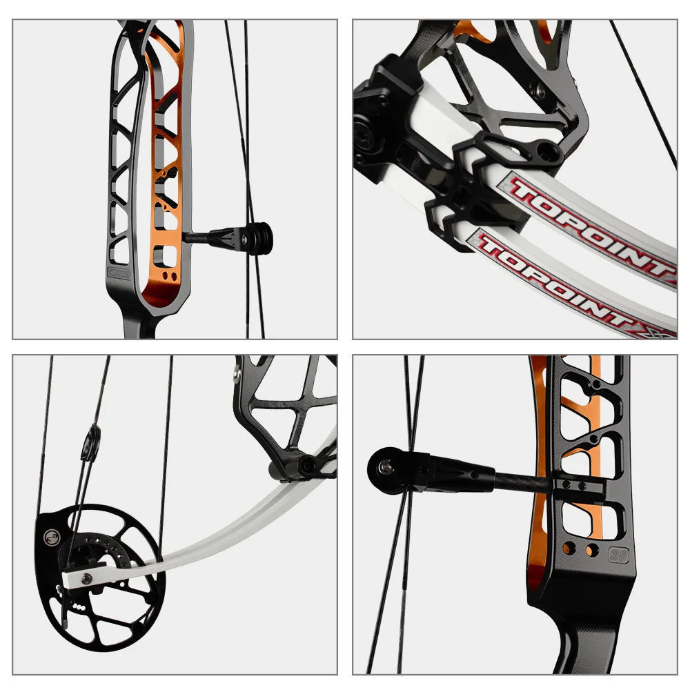 Lavender TOPOINT X38 Target Compound Bow – 38-Inch CNC Aluminum Riser Topoint