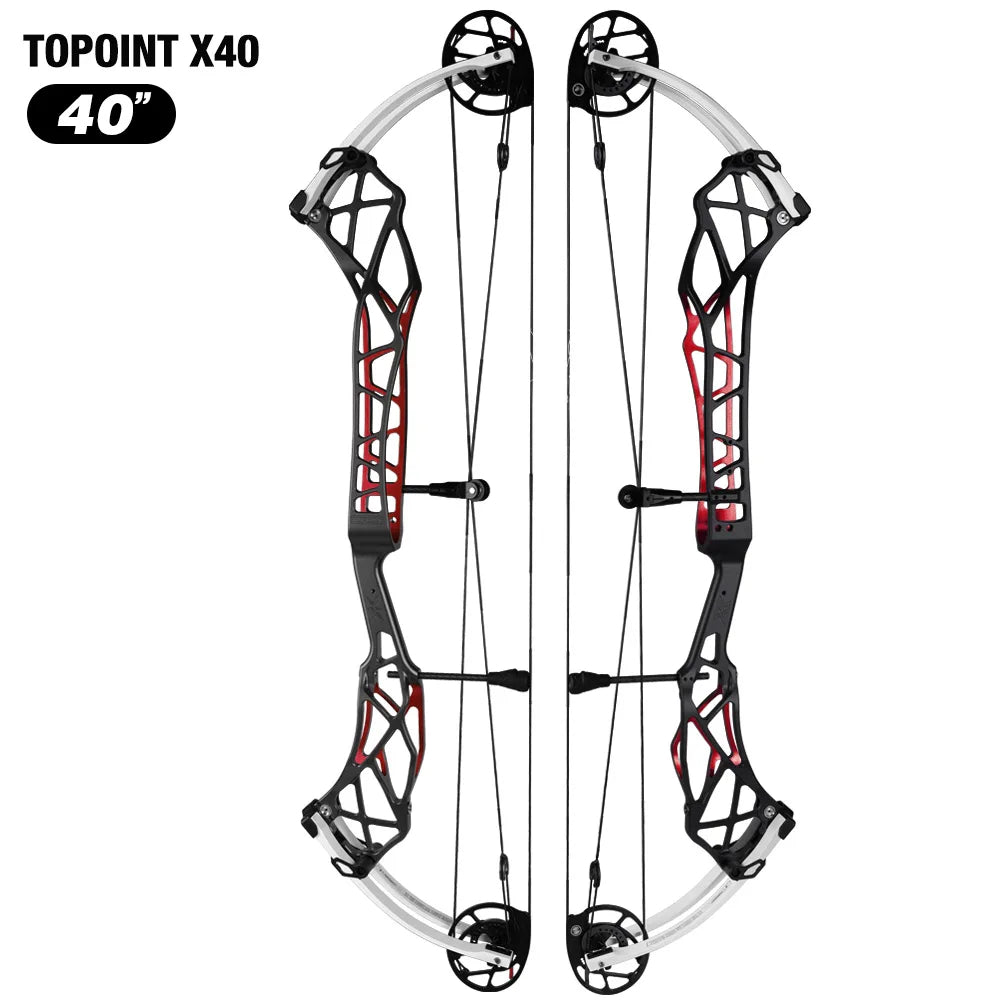 White Smoke TOPOINT X40 Target Compound Bow – 40-Inch CNC Aluminum Topoint
