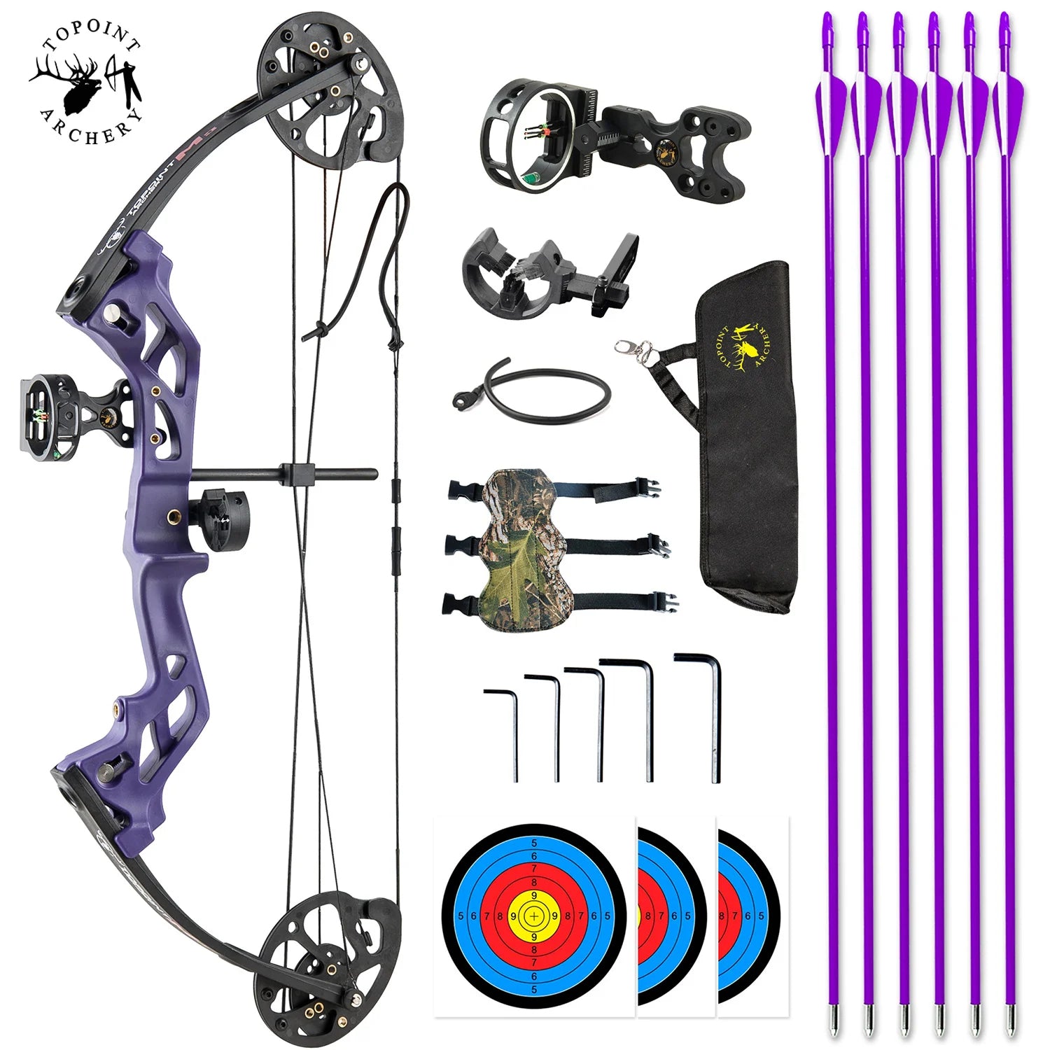 TOPOINT M3 Beginner Compound Bow and Arrow Package