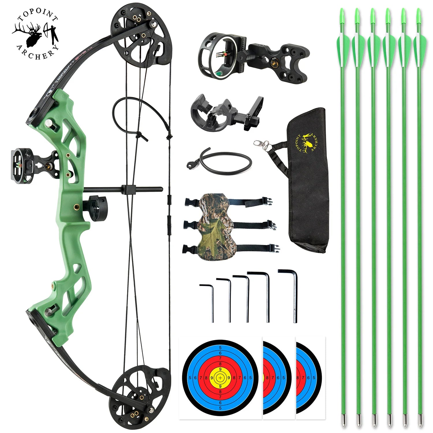 TOPOINT M3 Beginner Compound Bow and Arrow Package