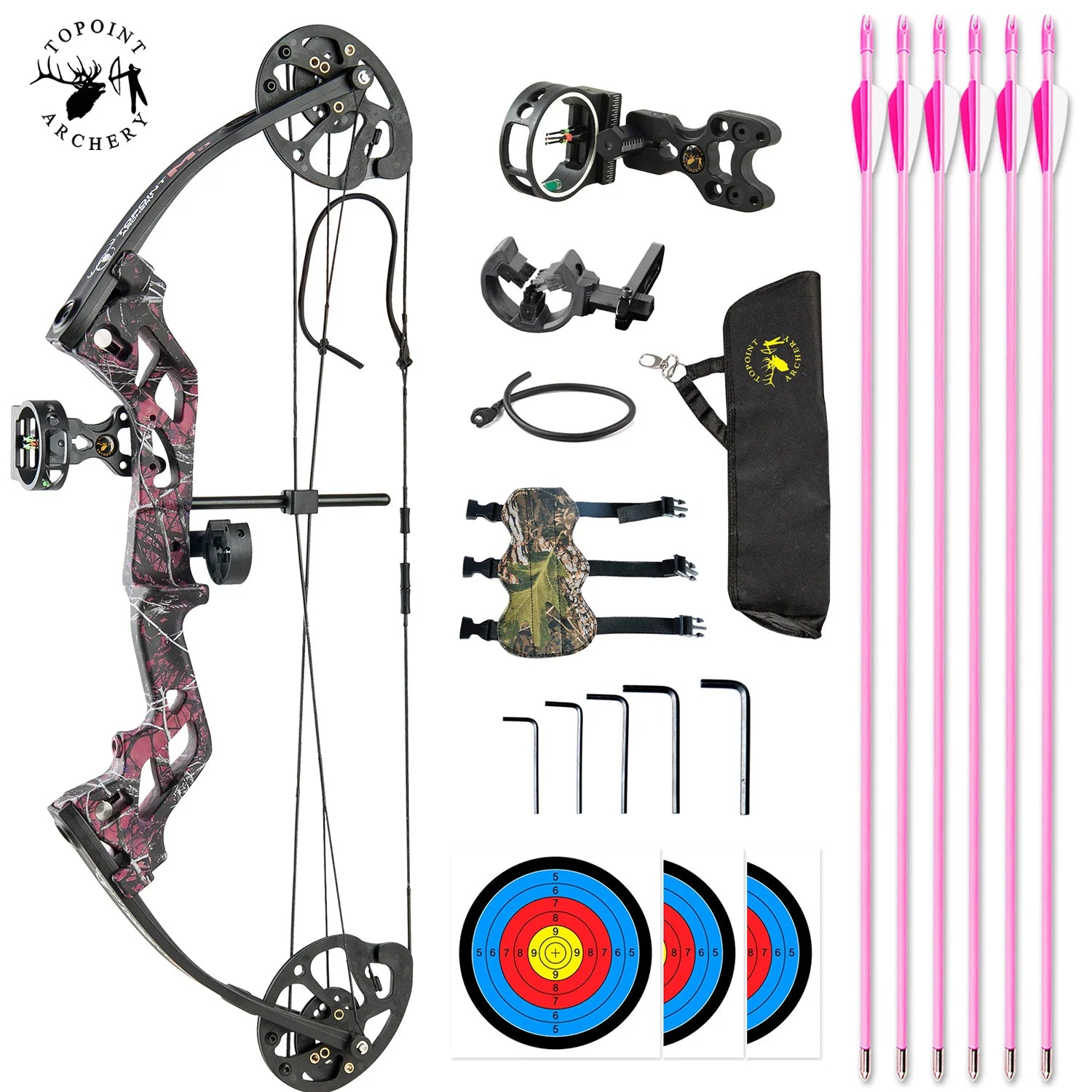 TOPOINT M3 Beginner Compound Bow and Arrow Package