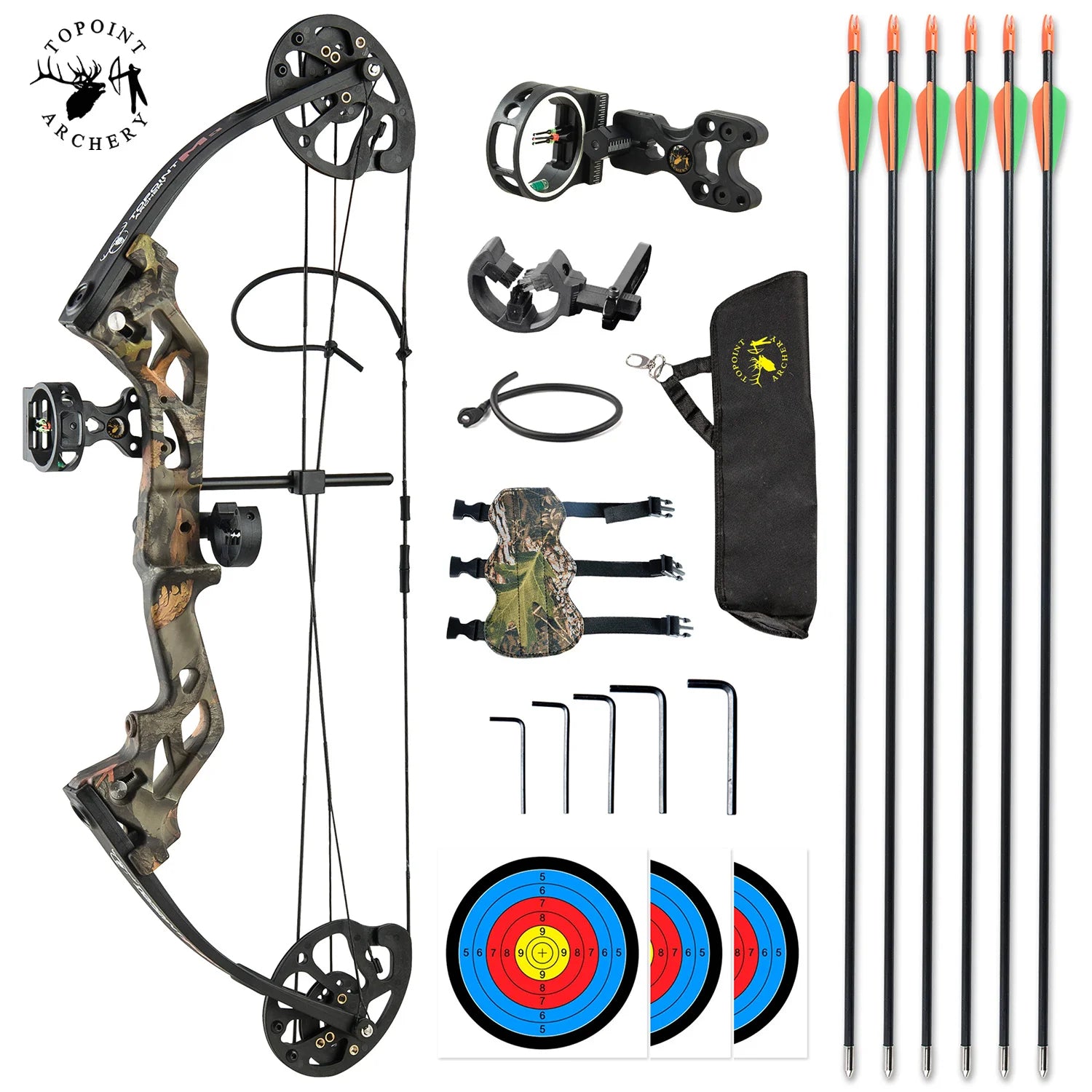 TOPOINT M3 Beginner Compound Bow and Arrow Package
