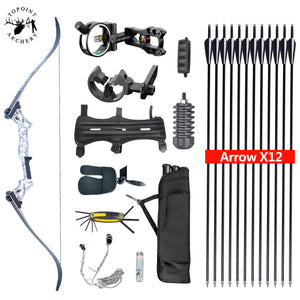 White Smoke TOPOINT R3 Recurve Bow Package with Archery Accessories Topoint