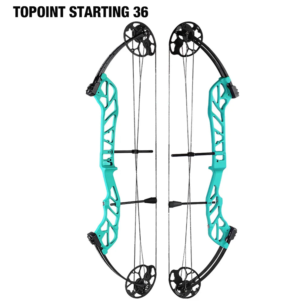 White Smoke TOPOINT Starting 36 Compound Bow – Adjustable CNC Aluminum Topoint