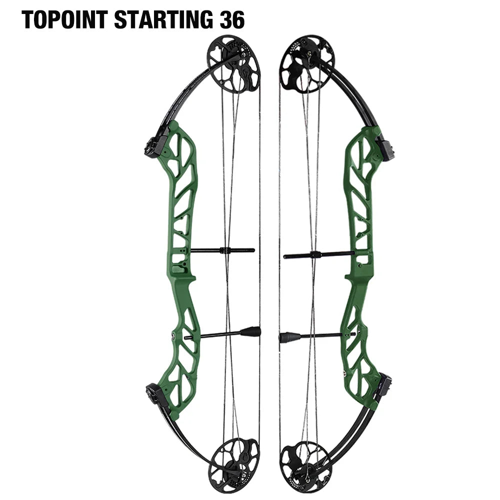 White Smoke TOPOINT Starting 36 Compound Bow – Adjustable CNC Aluminum Topoint