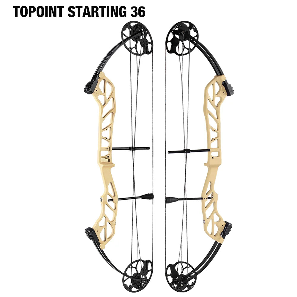 White Smoke TOPOINT Starting 36 Compound Bow – Adjustable CNC Aluminum Topoint