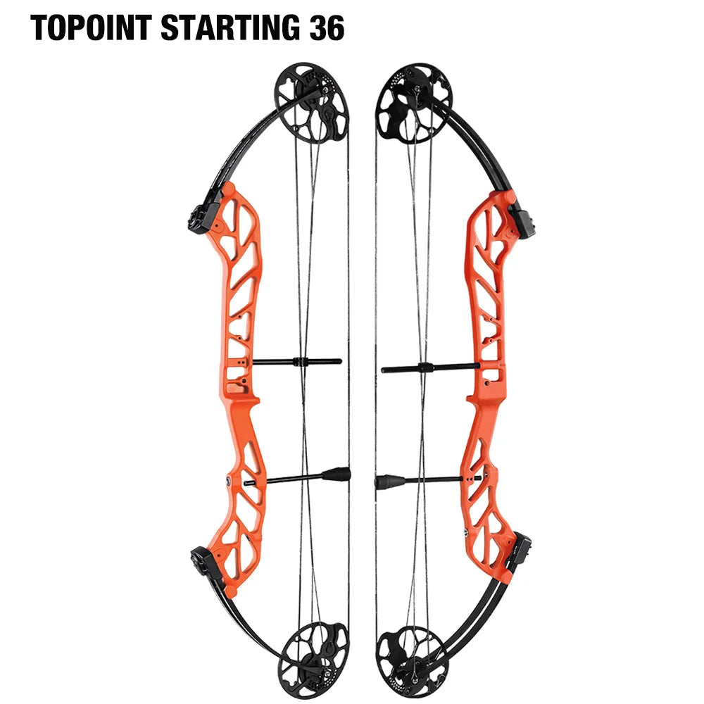 White Smoke TOPOINT Starting 36 Compound Bow – Adjustable CNC Aluminum Topoint
