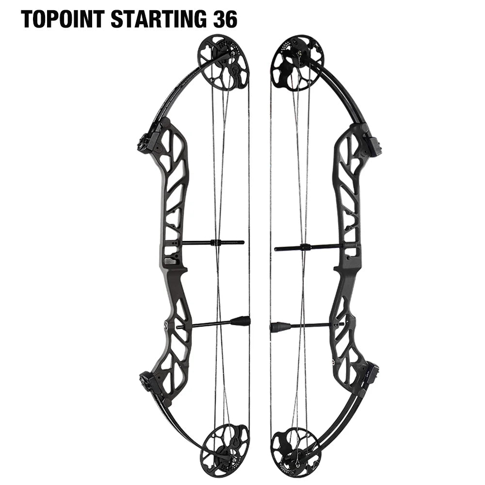 White Smoke TOPOINT Starting 36 Compound Bow – Adjustable CNC Aluminum Topoint