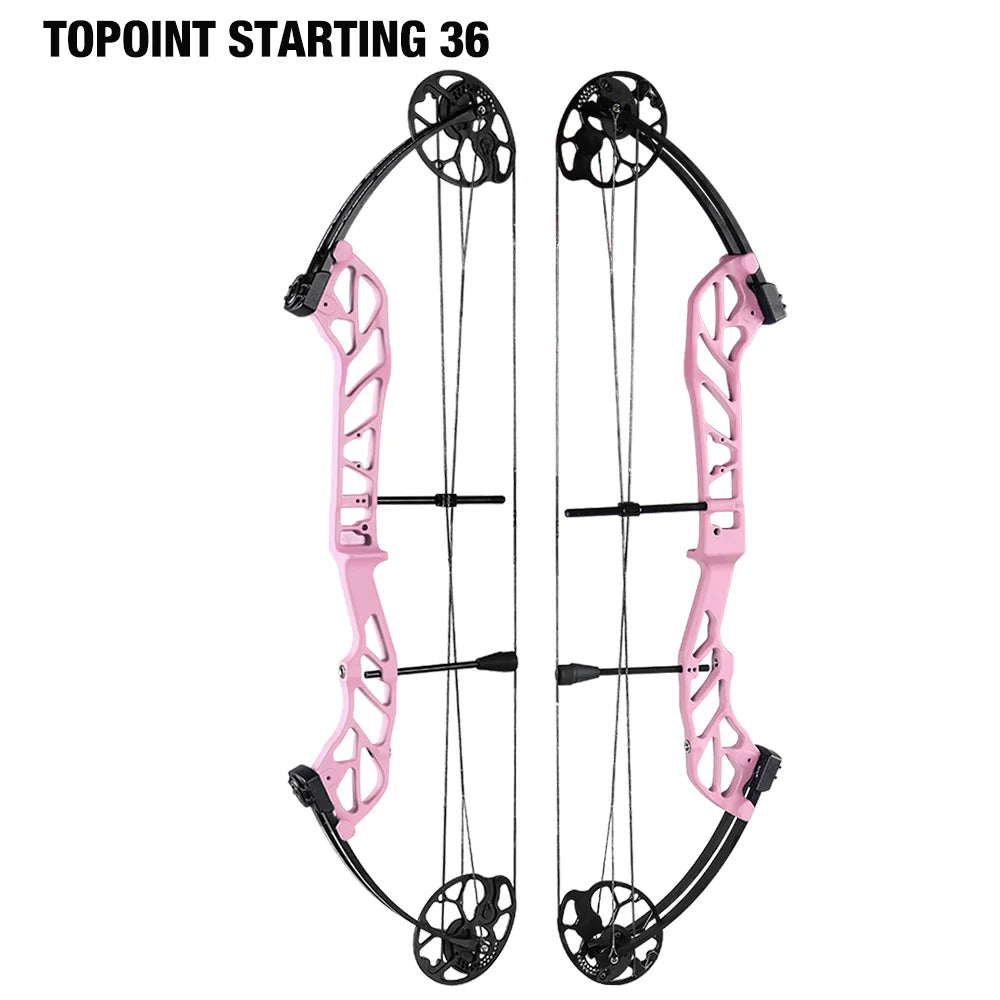 White Smoke TOPOINT Starting 36 Compound Bow – Adjustable CNC Aluminum Topoint