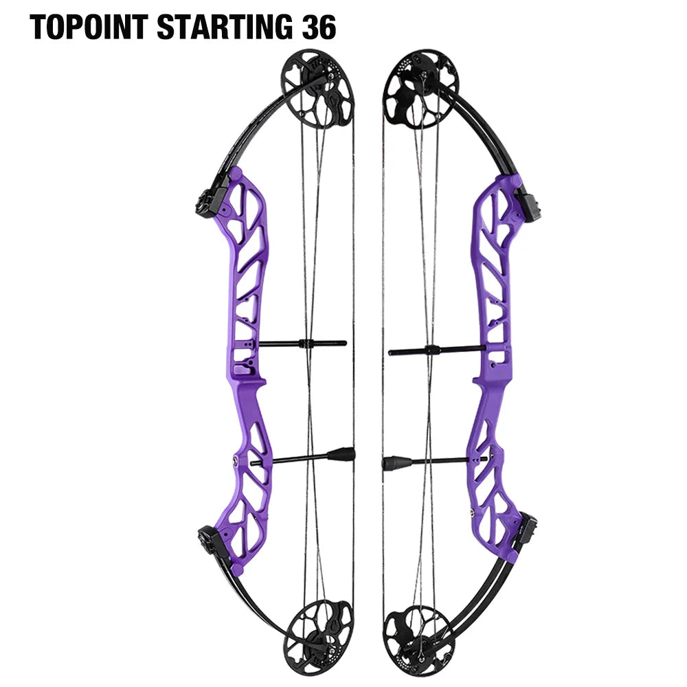 White Smoke TOPOINT Starting 36 Compound Bow – Adjustable CNC Aluminum Topoint