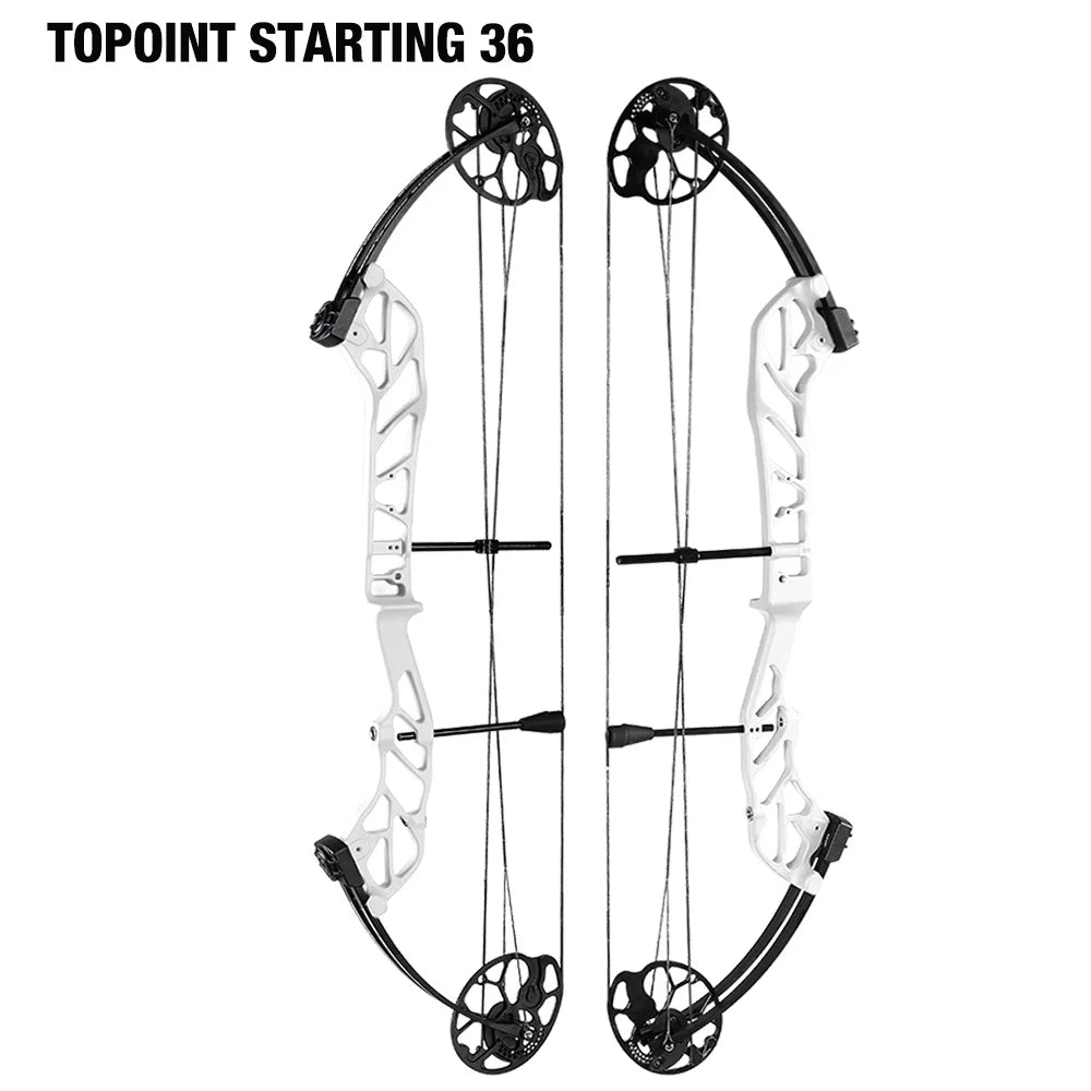 White Smoke TOPOINT Starting 36 Compound Bow – Adjustable CNC Aluminum Topoint