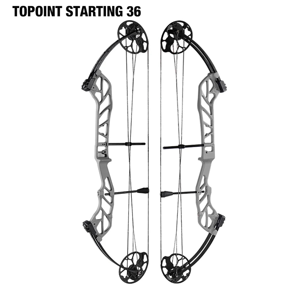 White Smoke TOPOINT Starting 36 Compound Bow – Adjustable CNC Aluminum Topoint