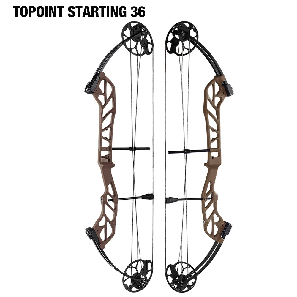 White Smoke TOPOINT Starting 36 Compound Bow – Adjustable CNC Aluminum Topoint