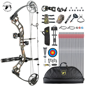 White Smoke TOPOINT Trigon Compound Bow and Arrow Package Topoint