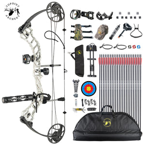 White Smoke TOPOINT Trigon Compound Bow and Arrow Package Topoint