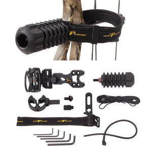 Dark Slate Gray SPG TP800 Compound Bow Stabilizer Kit – Riser Damper, 3-Pin Sight &amp; Archery Accessories SPG
