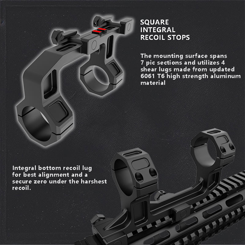 Dark Slate Gray TYPHON 30mm Dual Scope Mount Aluminum Weaver Rail Rings TYPHON