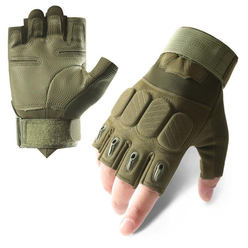 White Smoke Tactical Half-Finger Gloves – Touchscreen Compatible MARKSMAN