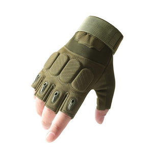 White Smoke Tactical Half-Finger Gloves – Touchscreen Compatible MARKSMAN