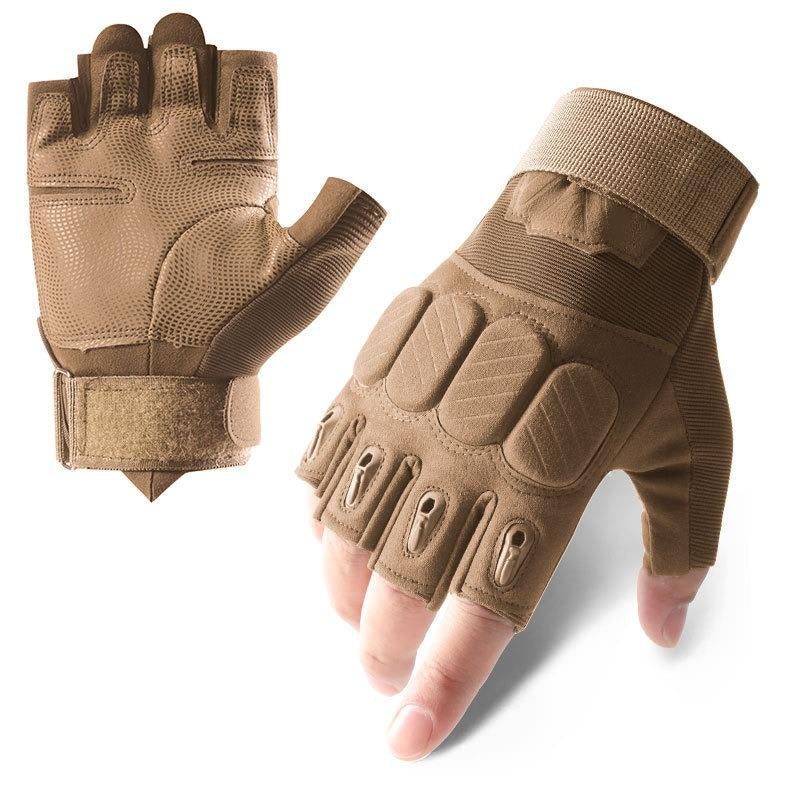 White Smoke Tactical Half-Finger Gloves – Touchscreen Compatible MARKSMAN