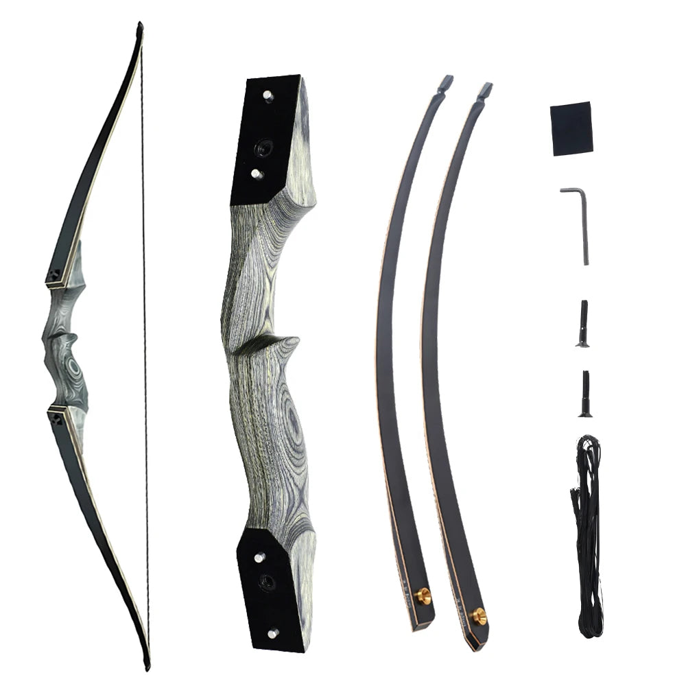 Dark Slate Gray SPG 58" Takedown Recurve Bow – Maple &amp; Fiberglass Archery Bow SPG
