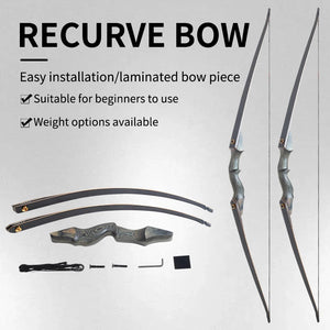 Light Gray SPG 58" Takedown Recurve Bow – Maple &amp; Fiberglass Archery Bow SPG
