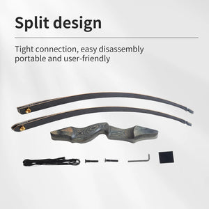 White Smoke SPG 58" Takedown Recurve Bow – Maple &amp; Fiberglass Archery Bow SPG