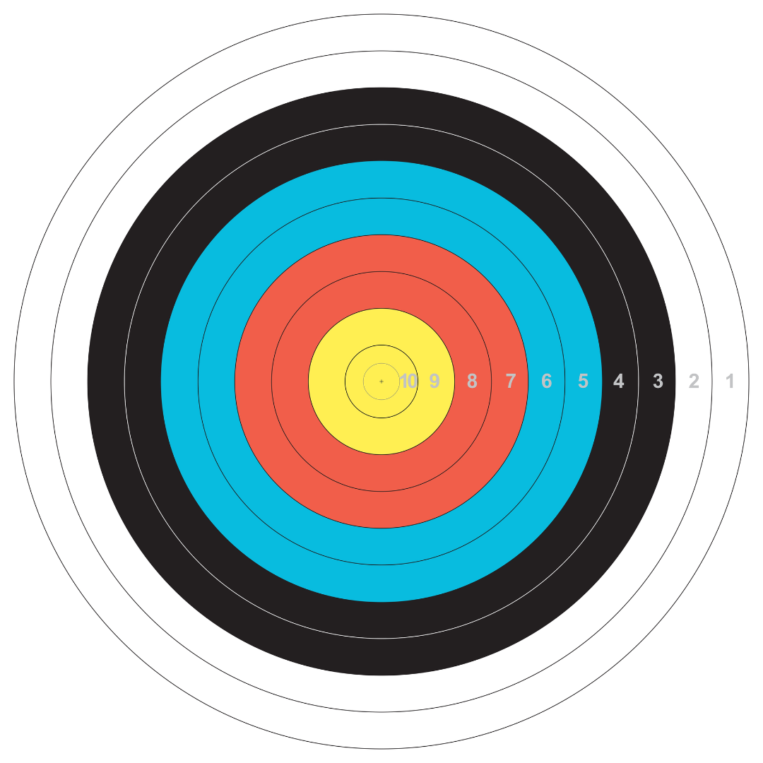 White Smoke Sanlida® Outdoor 80cm Full Target Face – Waterproof Archery Target for Practice & Training SANLIDA
