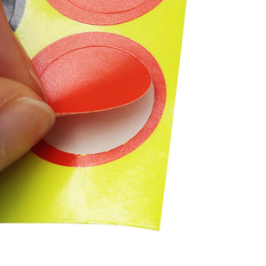 White Smoke 8 Inch Fluorescent Splatter Adhesive Target Stickers for Outdoor Range Practice – 10 Pcs Set MARKSMAN