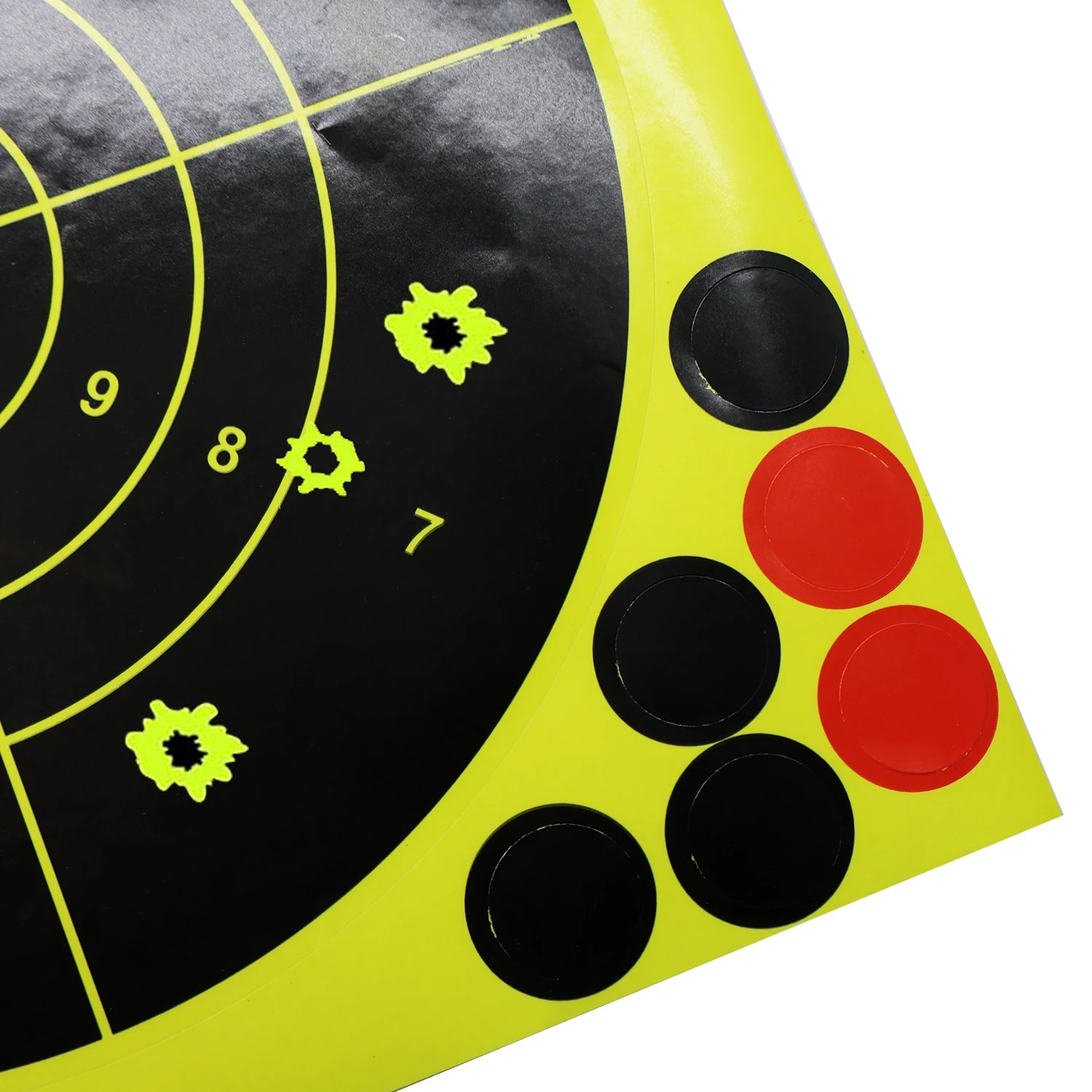 White Smoke 8 Inch Fluorescent Splatter Adhesive Target Stickers for Outdoor Range Practice – 10 Pcs Set MARKSMAN
