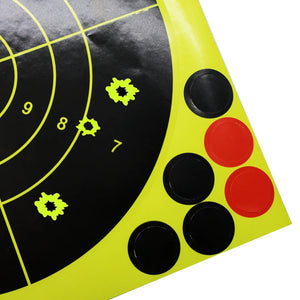 White Smoke 8 Inch Fluorescent Splatter Adhesive Target Stickers for Outdoor Range Practice – 10 Pcs Set MARKSMAN