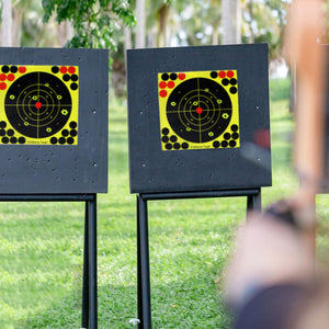 Dark Slate Gray 8 Inch Fluorescent Splatter Adhesive Target Stickers for Outdoor Range Practice – 10 Pcs Set MARKSMAN