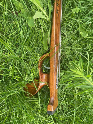 Dark Olive Green Teak Wood 110cm Diving Speargun Set – Portable Spear Fishing Tool for Underwater Fishing MARKSMAN