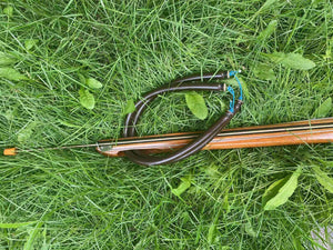 Olive Drab Teak Wood 110cm Diving Speargun Set – Portable Spear Fishing Tool for Underwater Fishing MARKSMAN