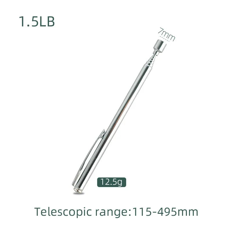 White Smoke Telescopic Magnetic Steel Ball Collector Stainless Steel Extendable Pen MARKSMAN