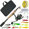 Pale Goldenrod Telescopic Carbon Fishing Rod Outdoor Fishing Gear Sea Fishing Kit INDIAN SLINGSHOT