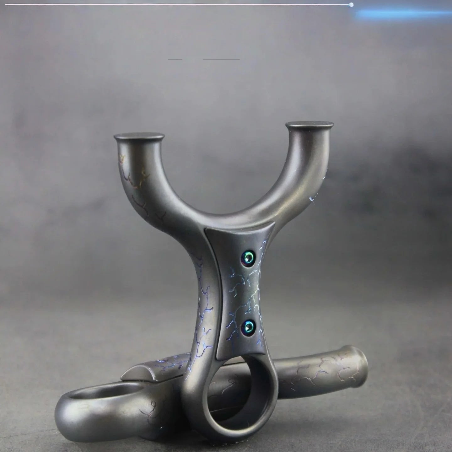 Light Slate Gray ThunderCrack Titanium Slingshot INDIAN SLINGSHOT