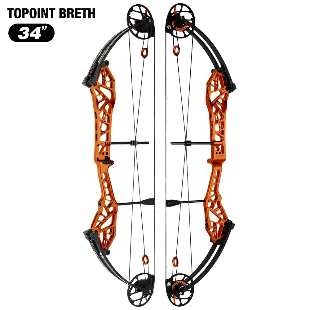 White Smoke Topoint Breth 34 Compound Bow | Aluminium Riser Topoint