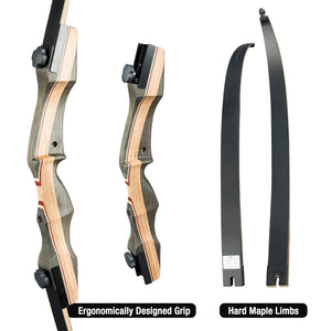 White Smoke Topoint R27 Wooden Recurve Bow Set with Arrows and Accessories Topoint