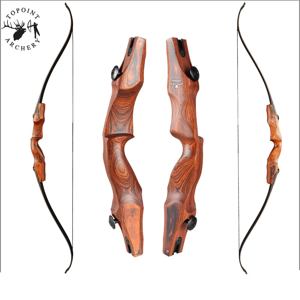 White Smoke Topoint R36 Wooden Recurve Bow Riser – 17 Inch Topoint