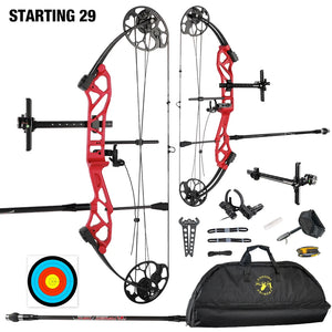 White Smoke Topoint Starting 29 Compound Bow Combo Kit Topoint