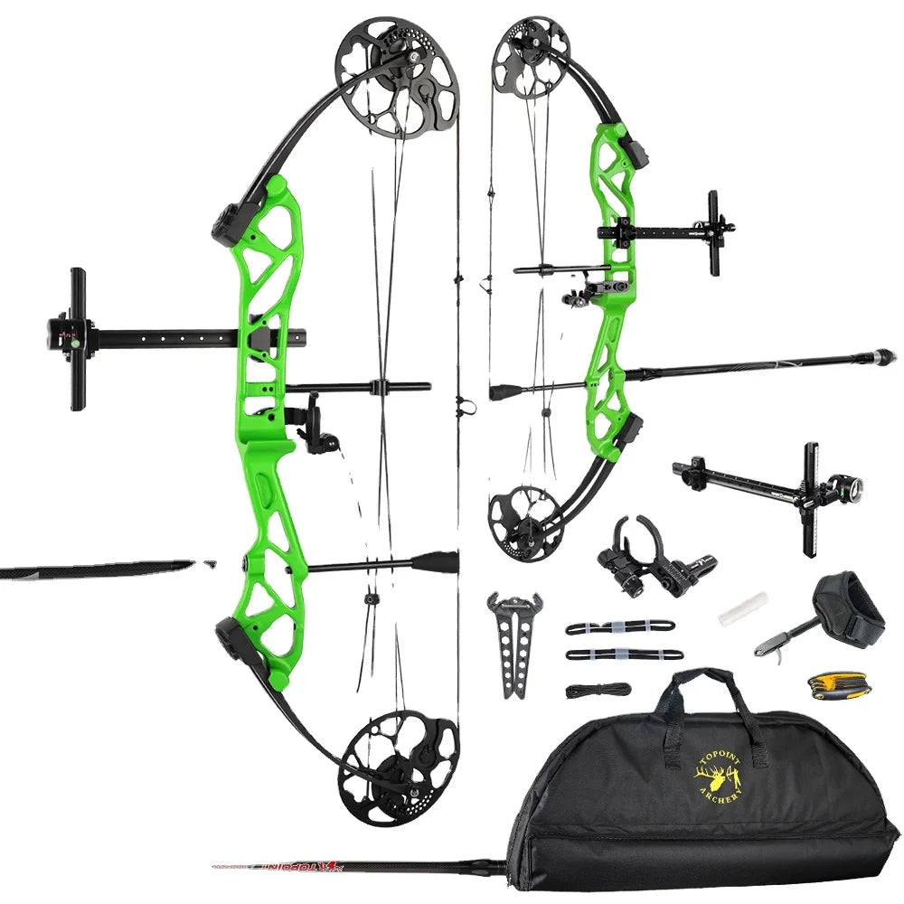 White Smoke Topoint Starting 29 Compound Bow Combo Kit Topoint