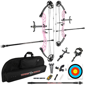 White Smoke Topoint Starting 36 Compound Bow Kit – Adjustable Aluminum Archery Bow Topoint