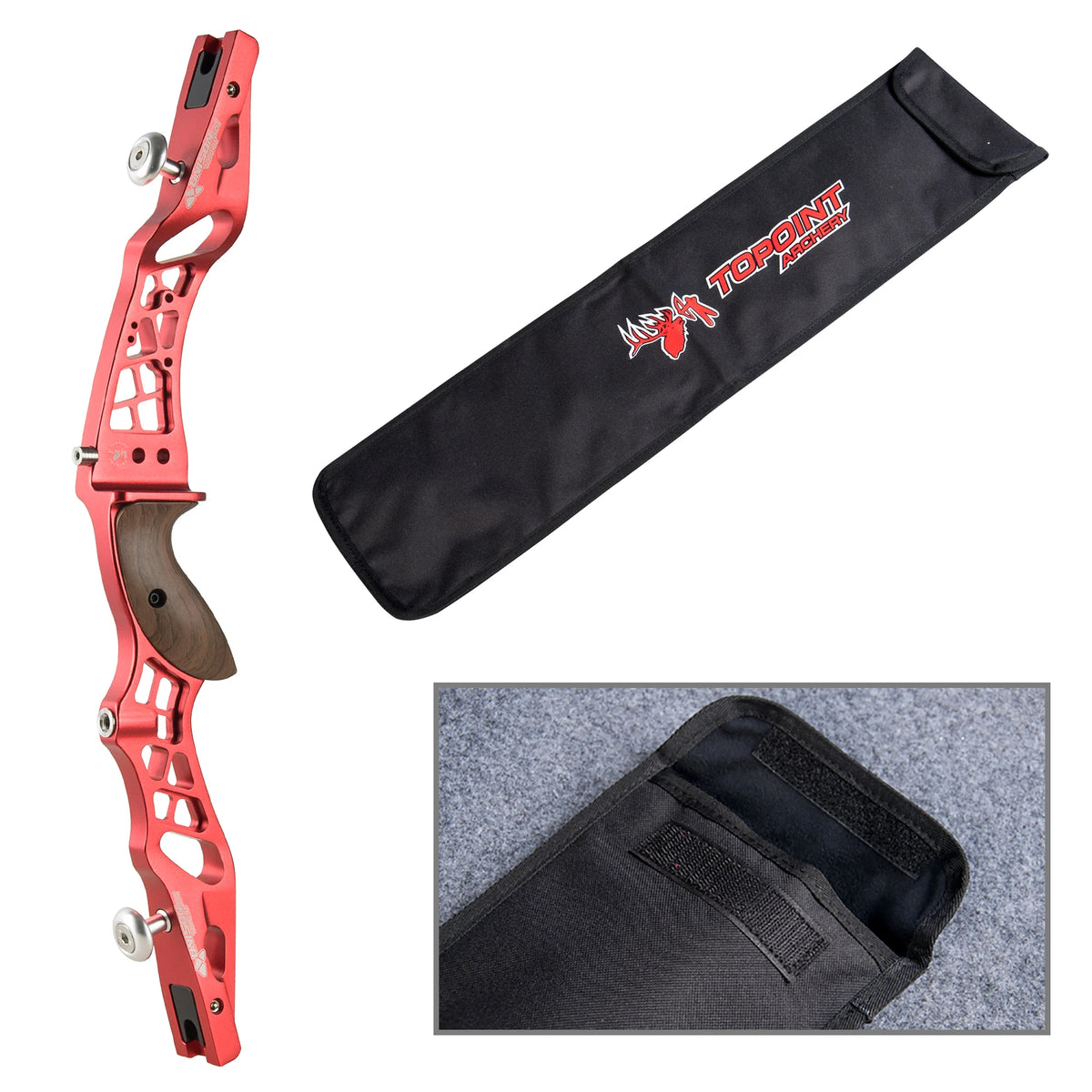 White Smoke Topoint Unison 21-Inch CNC Aluminum Recurve Bow Riser – ILF Compatible Topoint