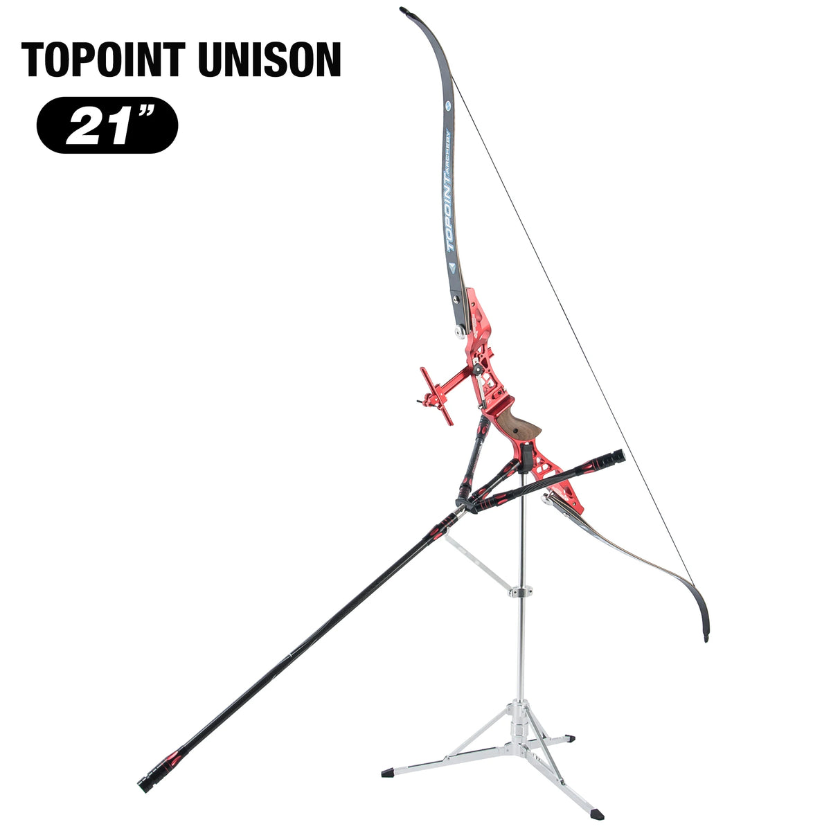 White Smoke Topoint Unison 21-Inch CNC Aluminum Recurve Bow Riser – ILF Compatible Topoint