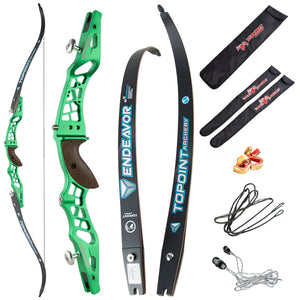 White Smoke Topoint Unison 21-Inch CNC Aluminum Recurve Bow Riser – ILF Compatible Topoint