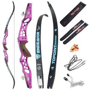 White Smoke Topoint Unison 21-Inch CNC Aluminum Recurve Bow Riser – ILF Compatible Topoint