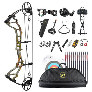 White Smoke Topoint VIGOR Compound Bow Basic Package – Adjustable Aluminum Riser Topoint