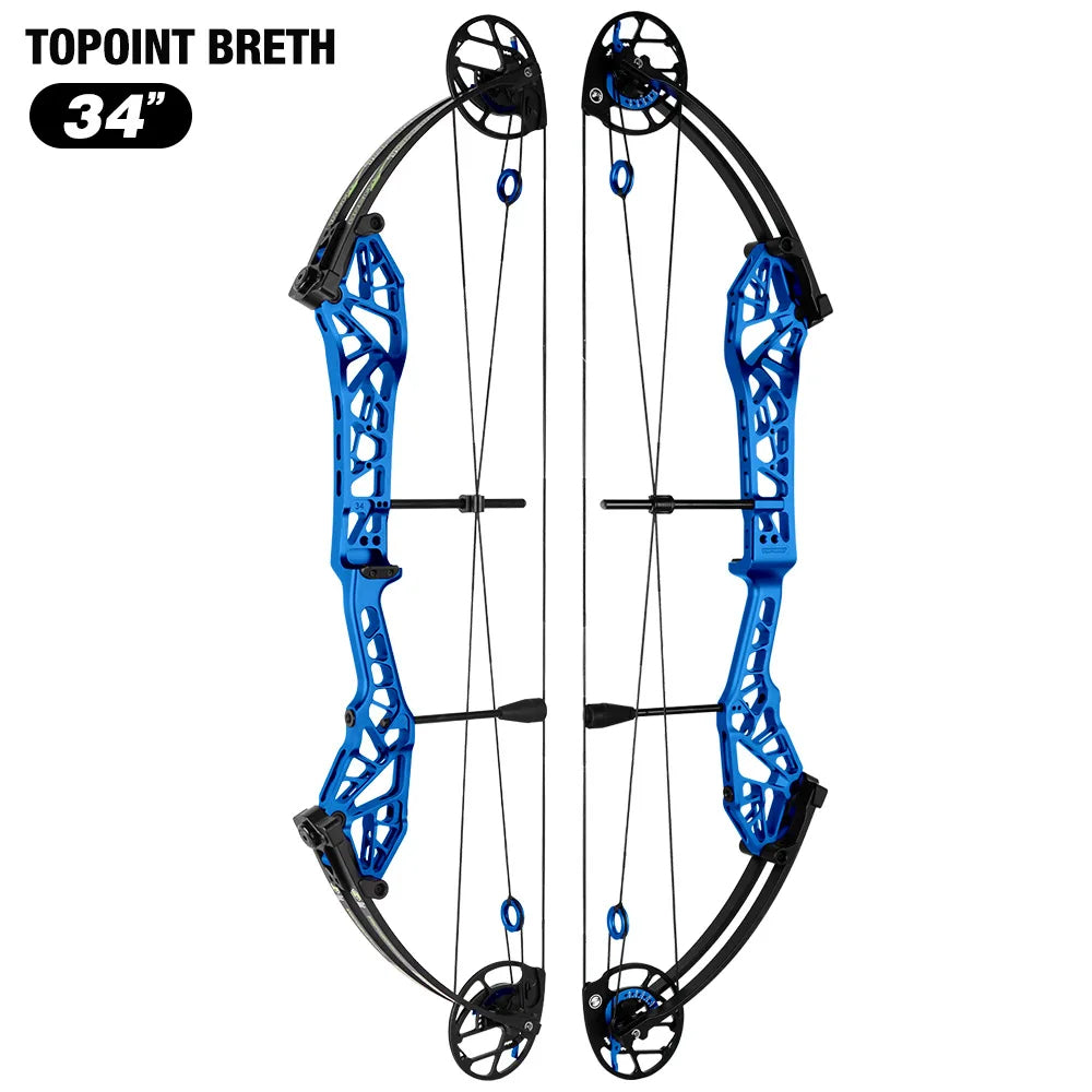 White Smoke Topoint Breth 34 Compound Bow | Aluminium Riser Topoint