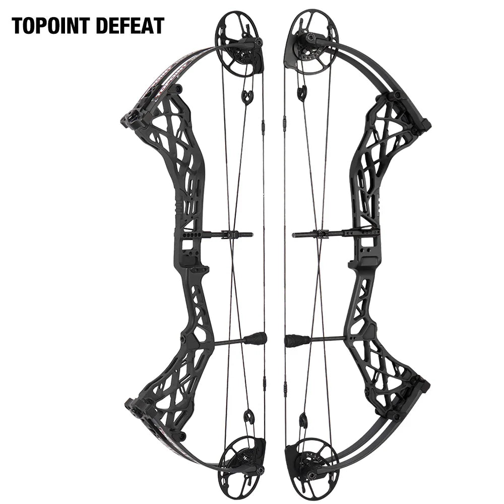 White Smoke Topoint Defeat Compound Bow – CNC Aluminium Riser INDIAN SLINGSHOT